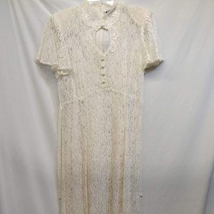 Dawn Joy Vintage Victorian white lace dress